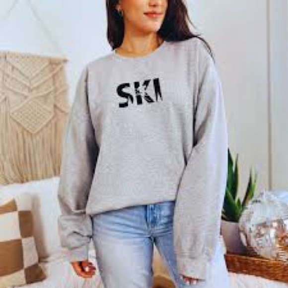 Pink Lily Sweaters - Pink Lily Gray Crew Neck Sweater